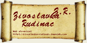 Živoslavka Rudinac vizit kartica